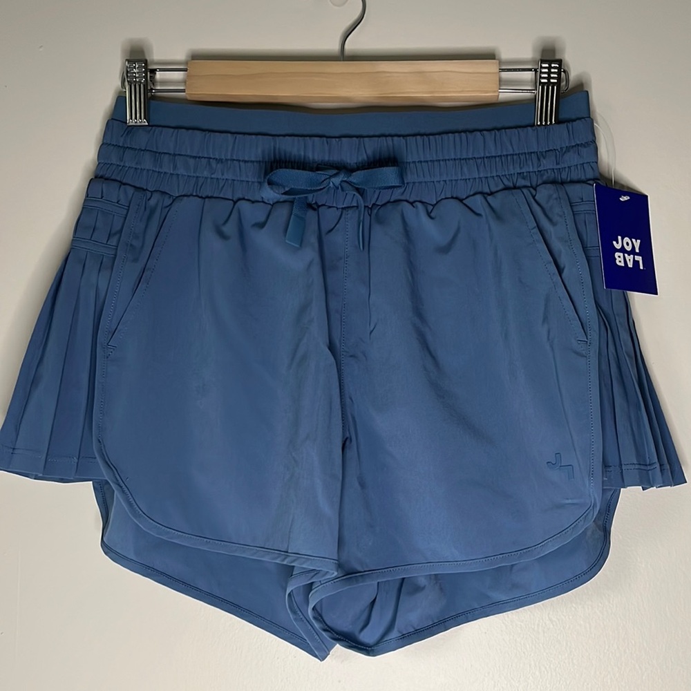 JoyLab Women’s High-Rise Pleated Side Shorts 2.5” - Blue NWT - Picture 4 of 7